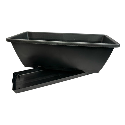 Maceta rectangular. Jardineras, ventanales, balcones. Negro